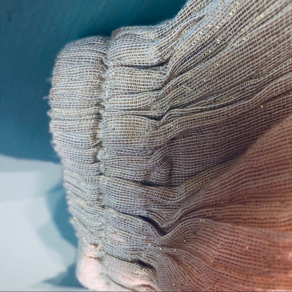 Anthropologie Hei Hei Light Weight Bomber Style Gold Metalic Thread - Picture 6 of 10